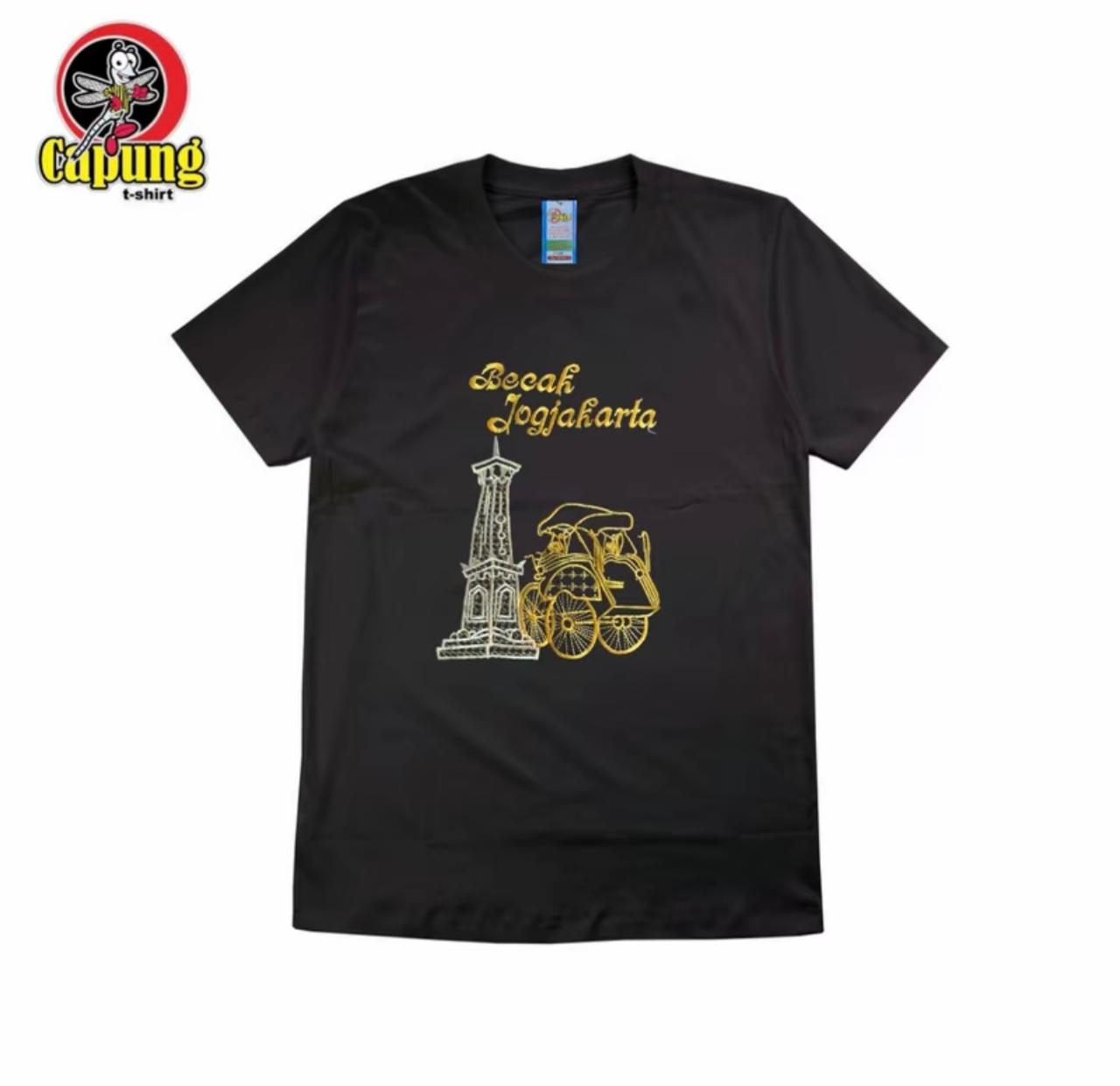Kaos Bergambar Warna Hitam