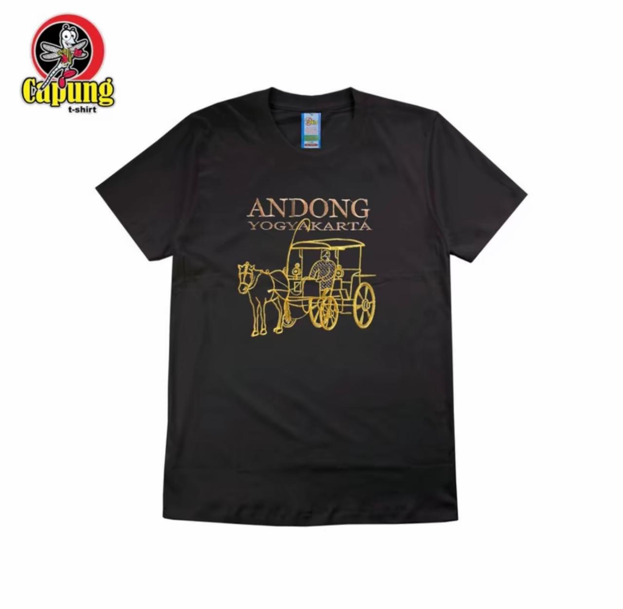 Kaos Bergambar Warna Hitam